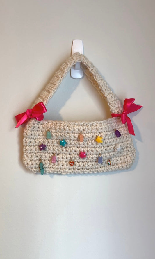 Classic bow bag with charms