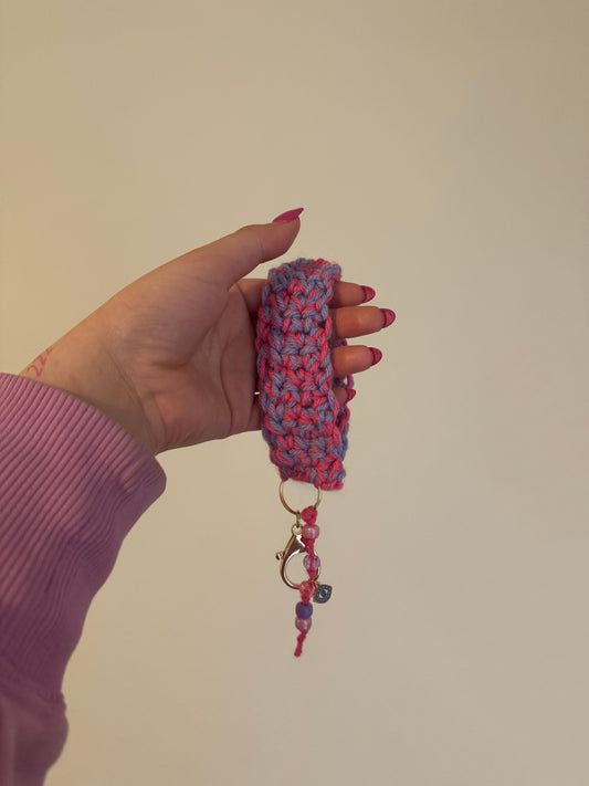 Two toned beaded evil eye wristlet
